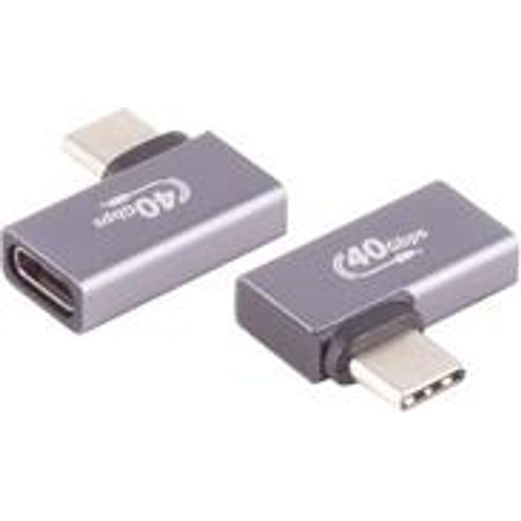 Tootefoto - ShiverPeaks SHVP BS13-60001 - Adapter USB 4.0 C Stecker> Buchse 90 Winkel l/r - Adapter (BS13-60001)