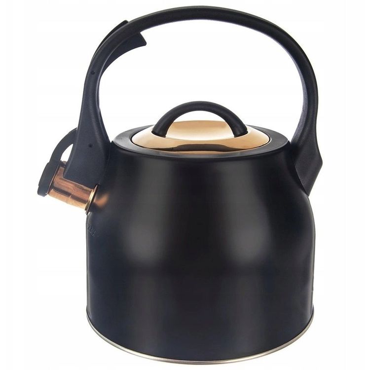 Tootefoto - Gaasi veekeetja induktsioon vilekattega must tahke alaline orion 3L