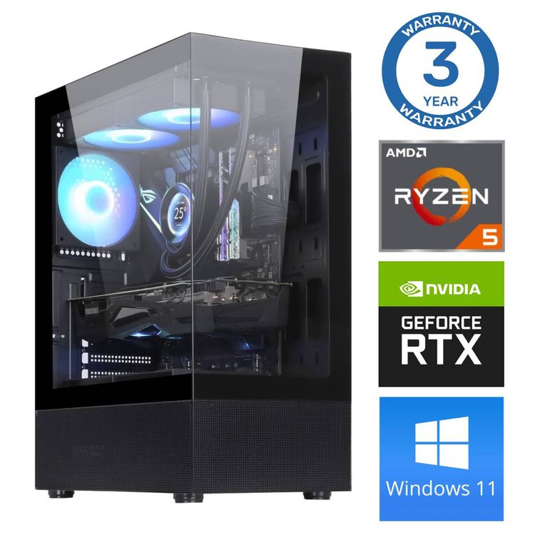 Tootefoto - INTOP Ryzen 5 3600 16GB 1TB SSD M.2 NVME RTX5060 8GB WIN11