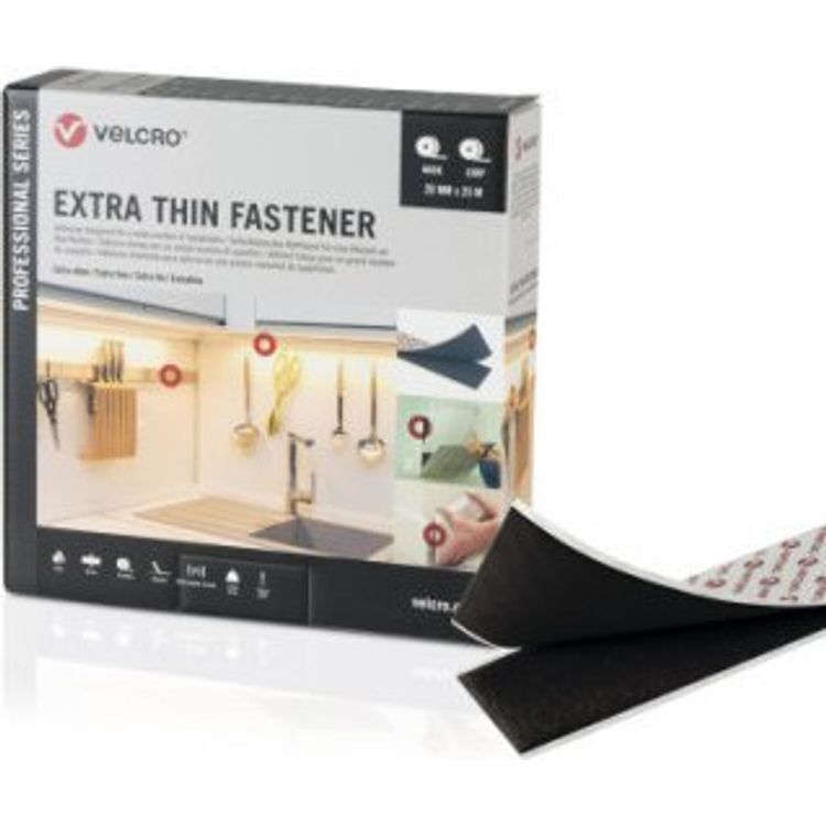 Tootefoto - TRITON VELCRO Eriti huke takjapael 25m konksuga 25m rihm aasaga, Velcro 20mm must