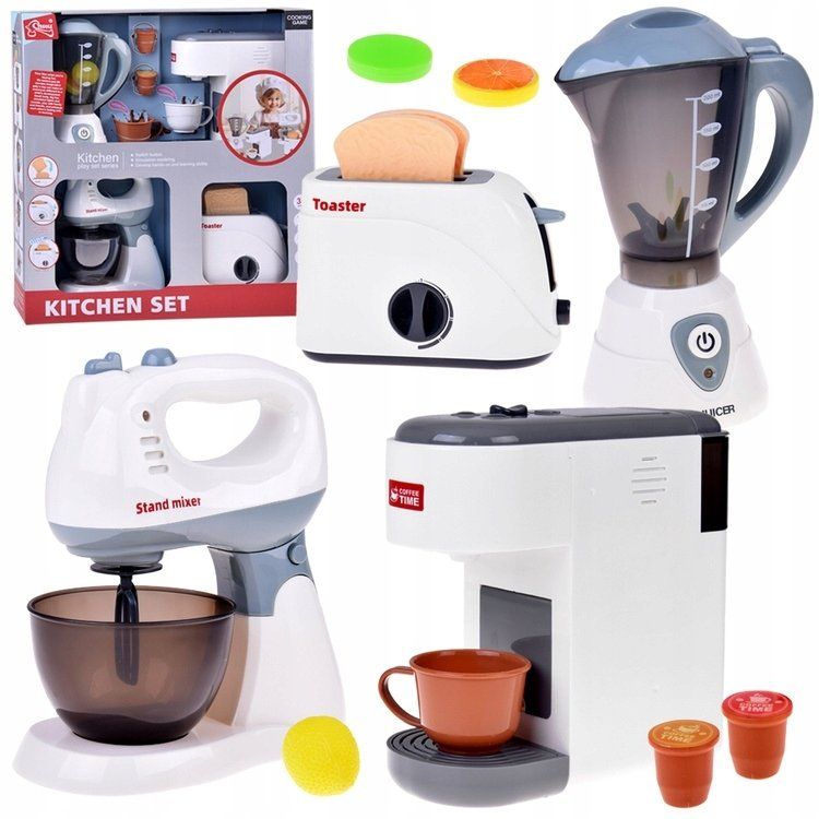 Tootefoto - Jokomisiada Suur komplekt v ikeseid kodumasinaid m ngimiseks: mikser, r ster, blender, masin ZA5577