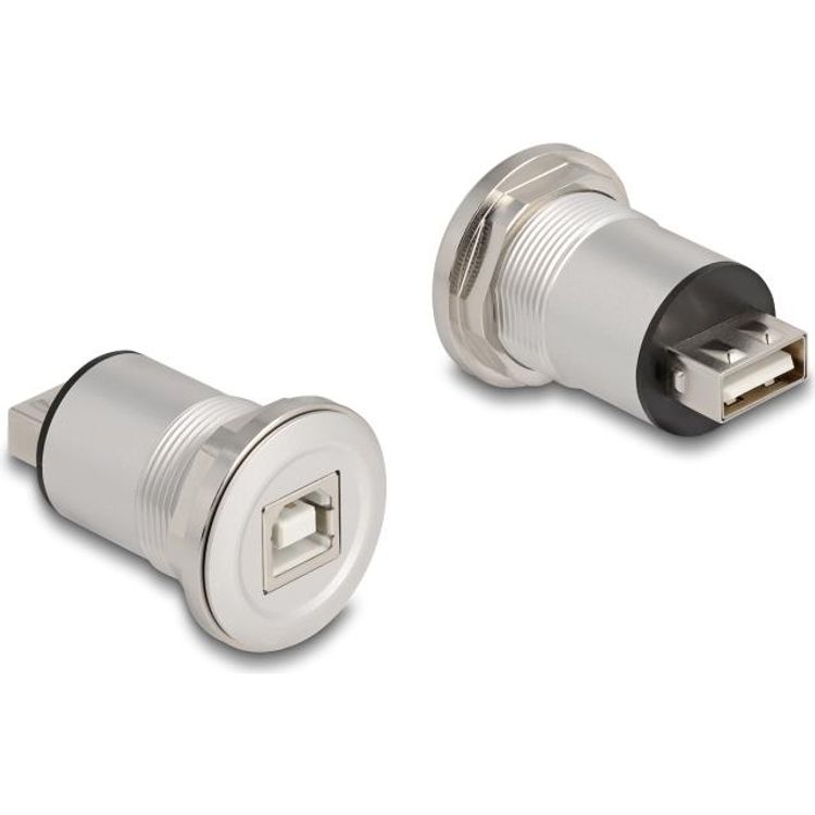 Tootefoto - Delock - USB-Adapter - USB (W) Paneel montierbar zu USB Typ B (W) Paneel montierbar - USB 2,0 - Schwarz, Silber (88194)