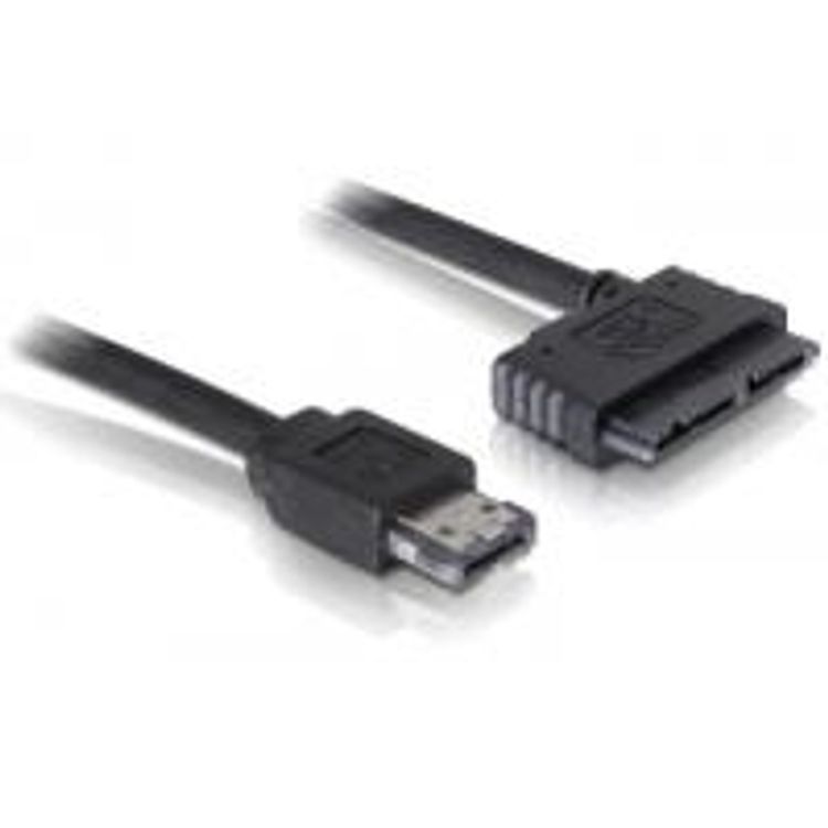 Tootefoto - DeLOCK Cable eSATAp / Micro SATA, 1m SATA-kaabel Must