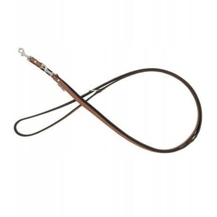 Tootefoto - Reguleeritav nahast koerarihm, konjak/must, M-L, 20mm/200cm