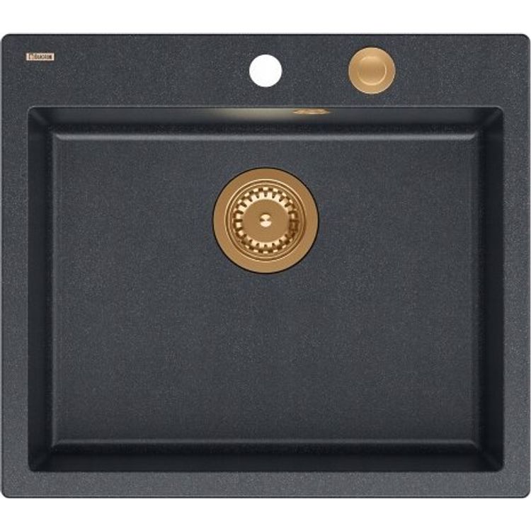 Tootefoto - GraniteQ valamu MORGAN 110 GraniteQ must teemantvalamu sifooniga Push To Open vasev rvi 1-kauss b/o + 4 tk konksud