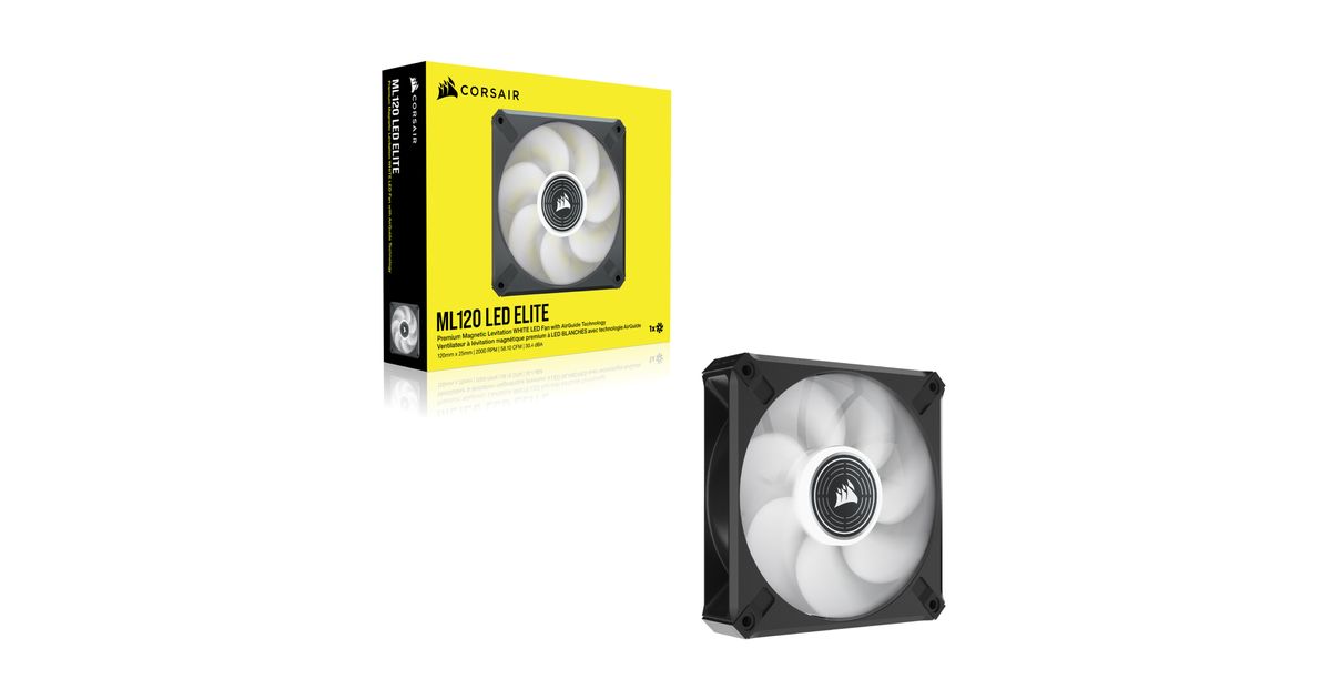 Corsair ML120 LED ELITE Computer case Fan 12 cm Black 1 pc(s