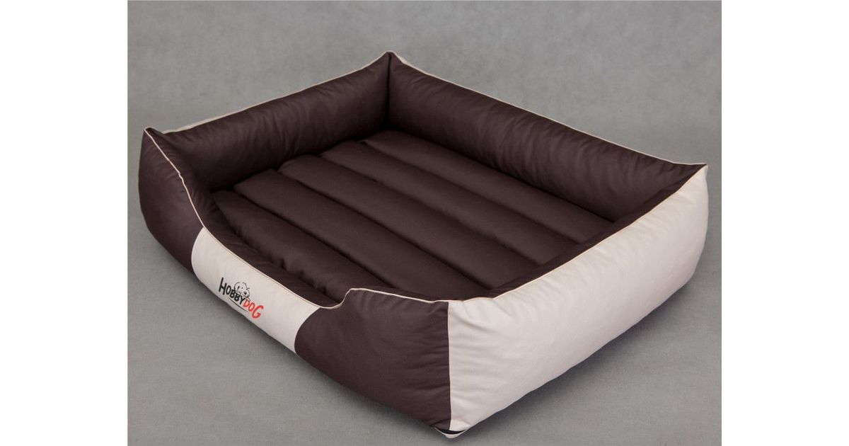 HOBBYDOG Comfort bed - Brown with beige L - Pet beds - Dogs - Pets - MT Shop