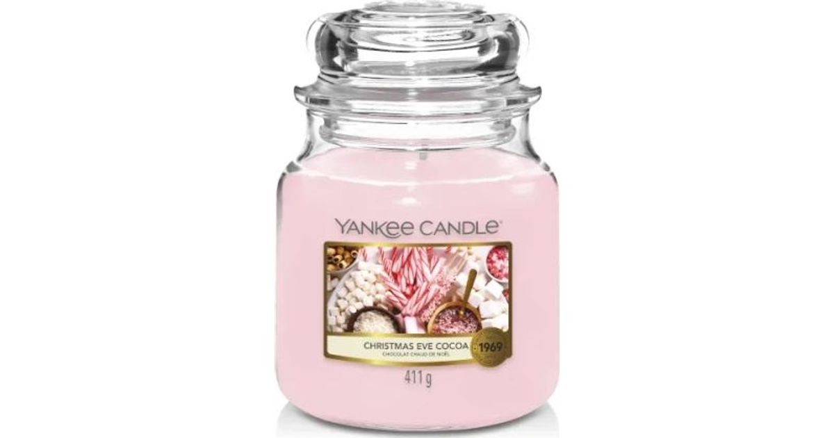 Yankee Candle Christmas Eve Cocoa vahaküünal Silinder Kurereha Roosa 1