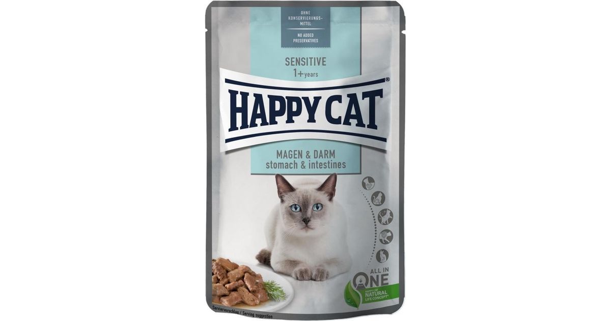 Happy Cat Sensitive Meat in Sauce Stomach and Intestines, wet food, for