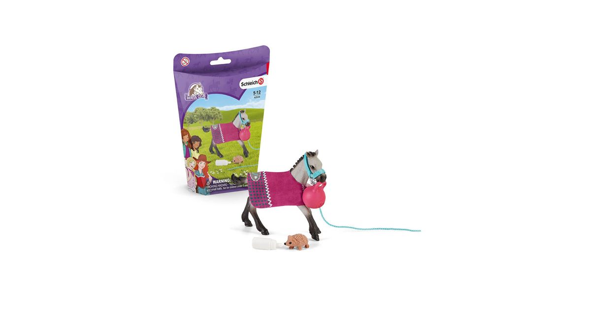 Schleich Horse Club Playful Foal With Ball And Hedgehog 42534 - View #6