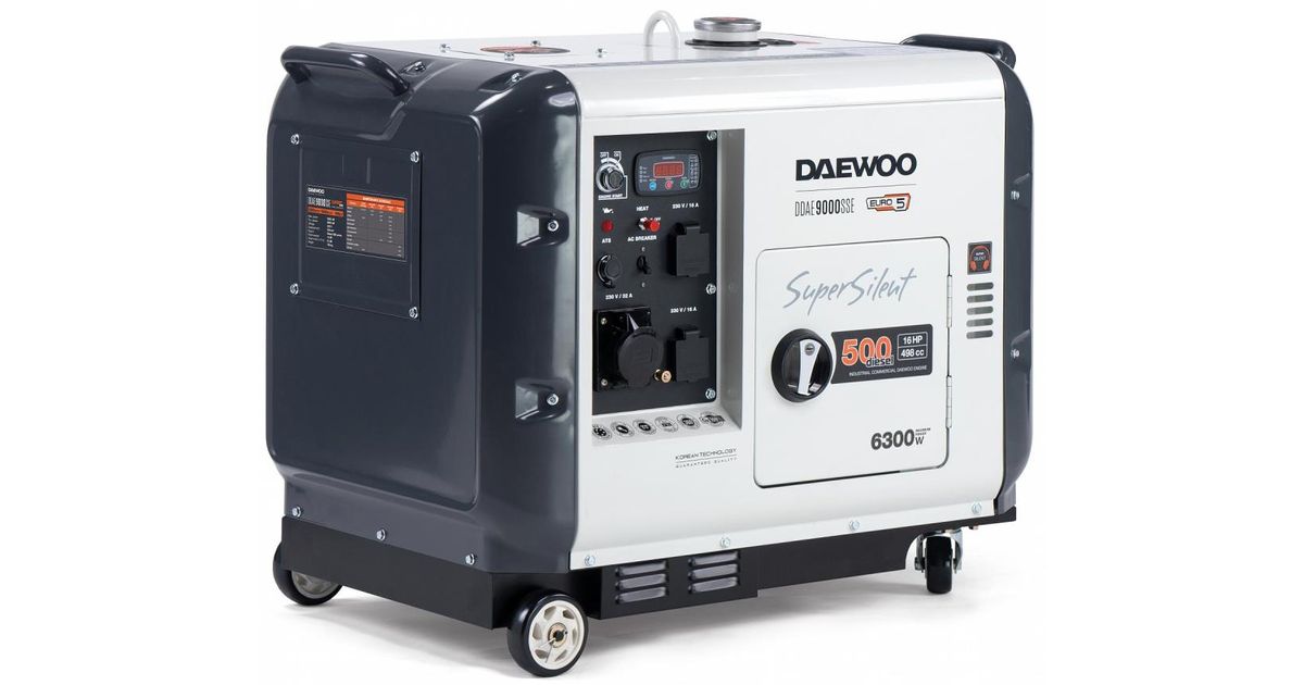 Daewoo DDAE 9000SSE enginegenerator 6000 W 15 L Diesel Black, White