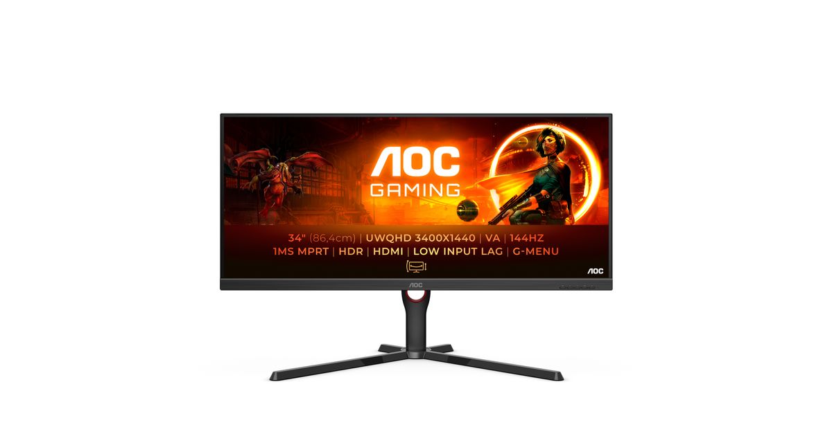 AOC Gaming monitor 34 WQHD, 144 Hz, U34G3XM/EU