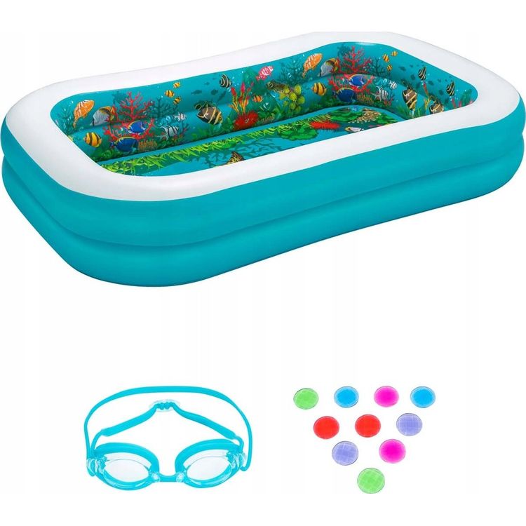 Tootefoto - Bestway t ispuhutav lastetool Bestway 3D mitmev rviline 262 x 175 x 51 cm 2 inimest