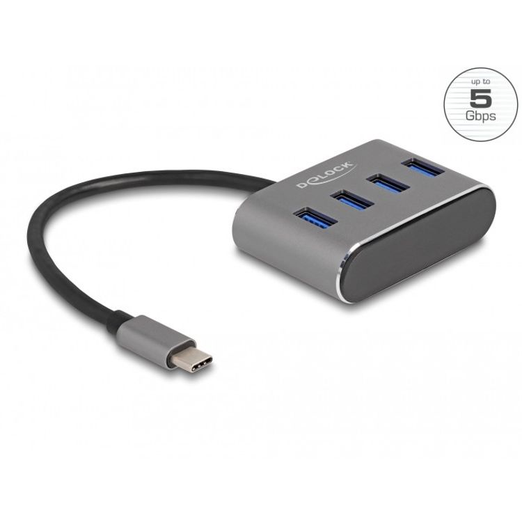 Tootefoto - DeLOCK 63223 jaotur USB 3.2 Gen 1 (3.1 Gen 1) Type-C 5000 Mbit/s Must