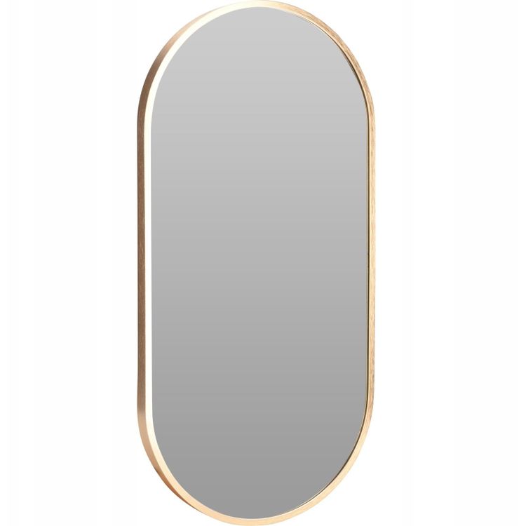 Tootefoto - Klassikaline ovaalne kuldse raamiga seinapeegel, 30x60cm