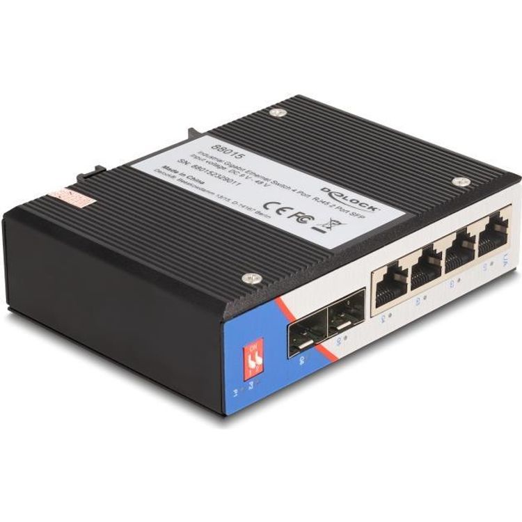 Tootefoto - DeLOCK 88015 Netzwerk-Switch Unmanaged Gigabit Ethernet (10/100/1000) Schwarz (88015)