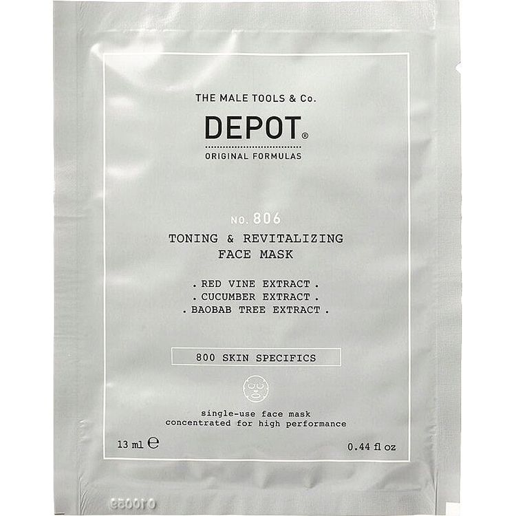 Tootefoto - Piimakokteili komplekt, depoo, 800 nahaspetsiifikat nr 806, h aluroonhape, toniseeriv ja taaselustav, lehtmask, n ole, p ev, 12 tk, 13 ml meestele