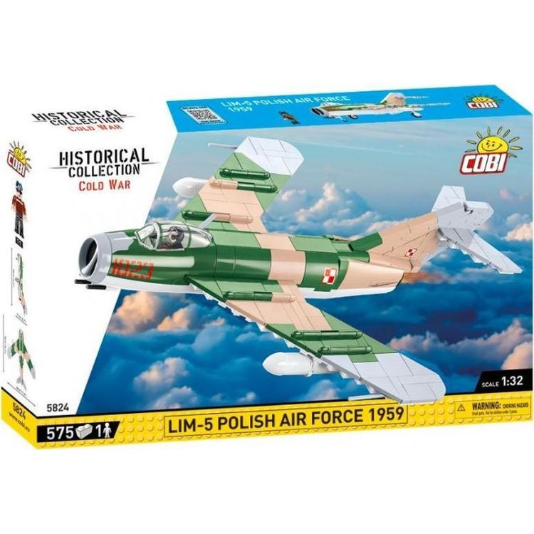 Tootefoto - Cobi COBI 5824 Historical Collection Cold War Zimna Wojna Samolot my liwski LIM-5 Polish Air Force 1959 575 klock w
