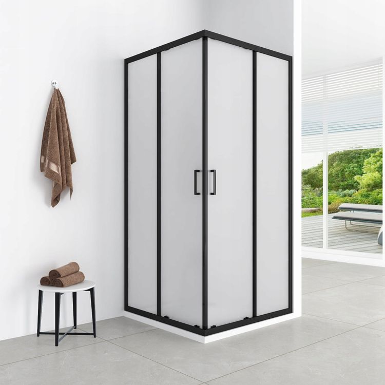 Tootefoto - AQ.101-501112 / AQUAFORM / AZUL / SQUARE CABIN 80/185 MUST MATT, MATTE KLAASI KANGAS 5MM EASY CLEAN /