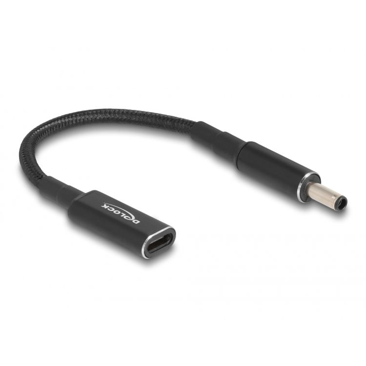 Tootefoto - DeLOCK 60036 toitekaabel Must 0,15 m USB C 4.5 x 3.0 mm