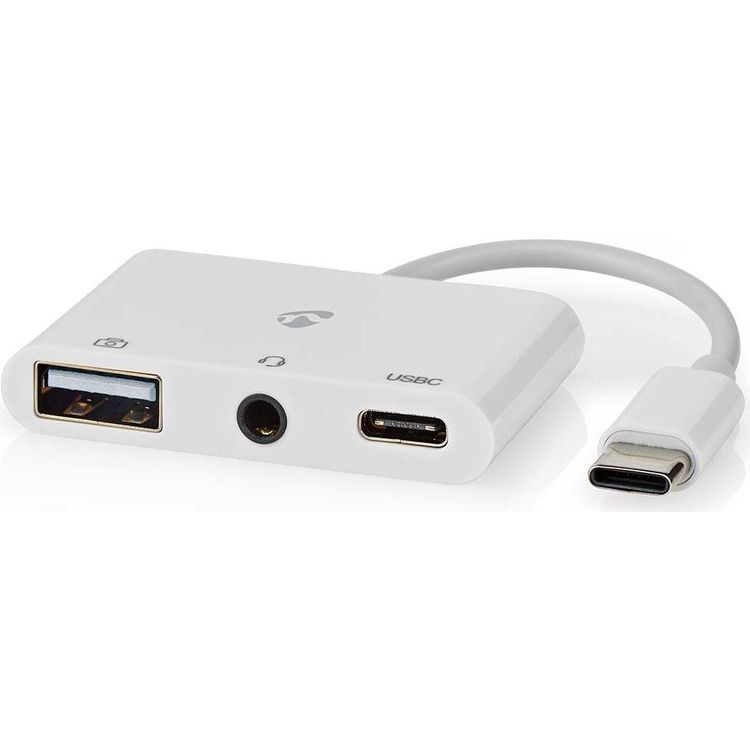 Tootefoto - Nedis USB Multi-Port-Adapter USB 2.0 - USB-C Buchse, USB-A Buchse, USB-C Buchse, 3.5 mm Buchse, 480 Mbps