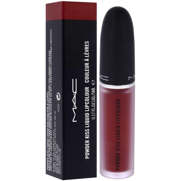 Tootefoto - MAC, Powder Kiss, vedel huulepulk, 975, Ruby Boo, 5 ml naistele