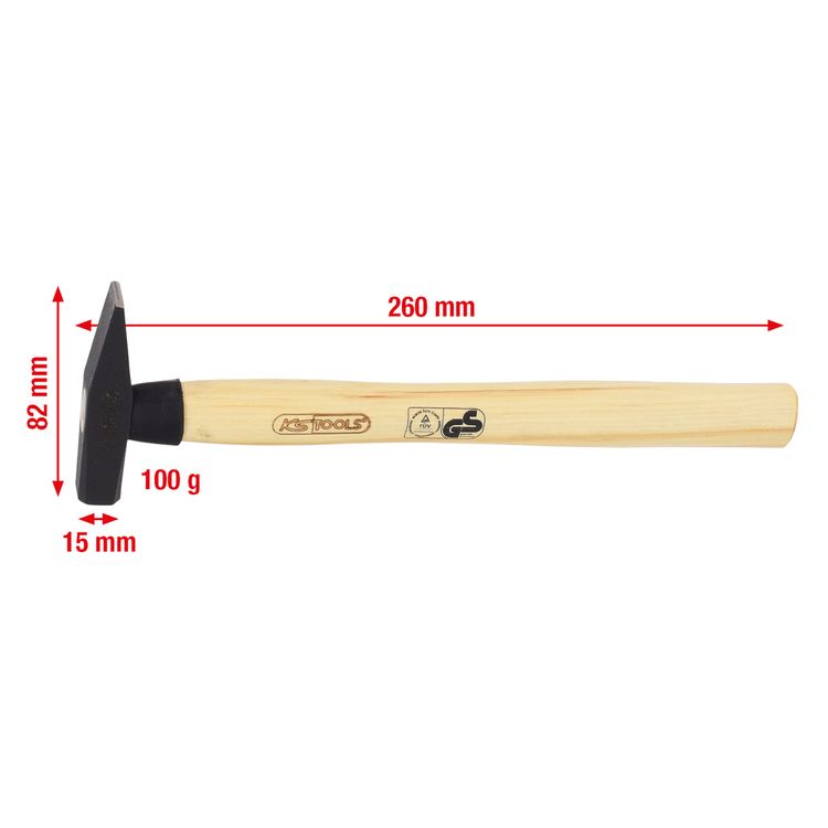 Tootefoto - KS Tools 142.1310 haamer Puusepa haamer