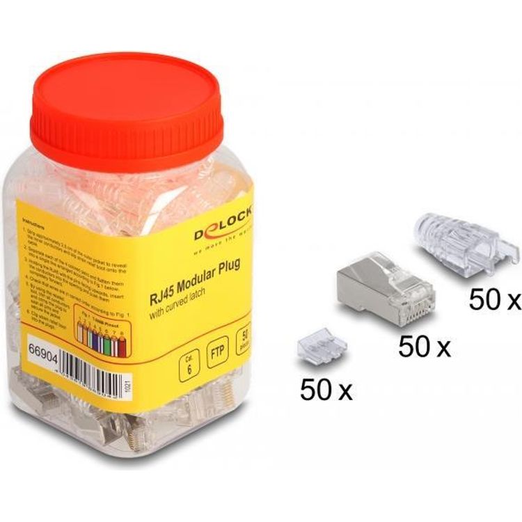 Tootefoto - DeLOCK 66904 juhtmepistmik RJ-45 Hall, L bipaistev