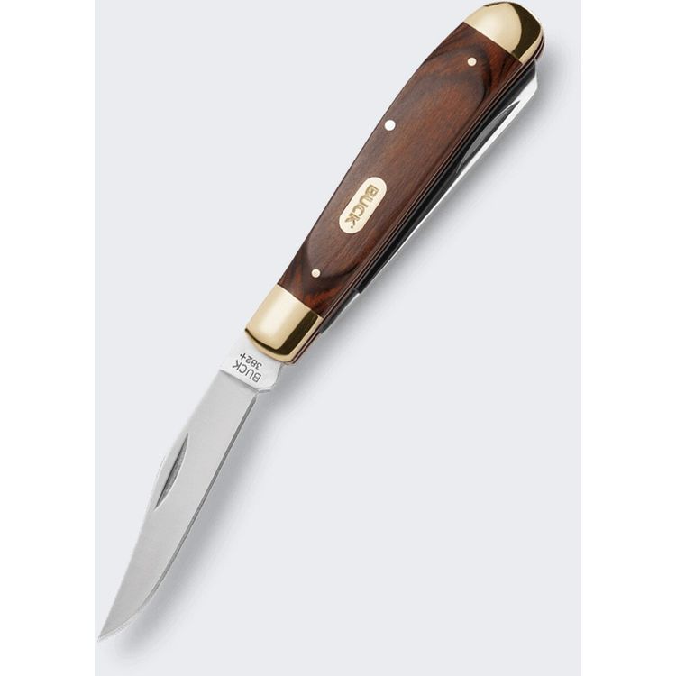 Tootefoto - Buck Knives 382 Trapper Woodgrain kokkupandav nuga
