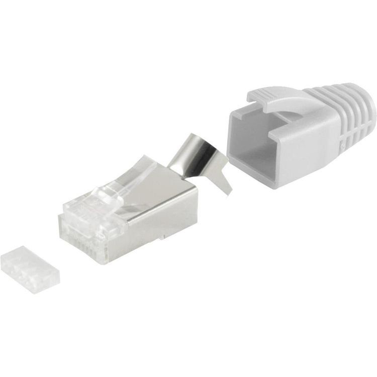 Tootefoto - S-Conn 72067-10GR juhtmepistmik RJ-45 Hall, Valge