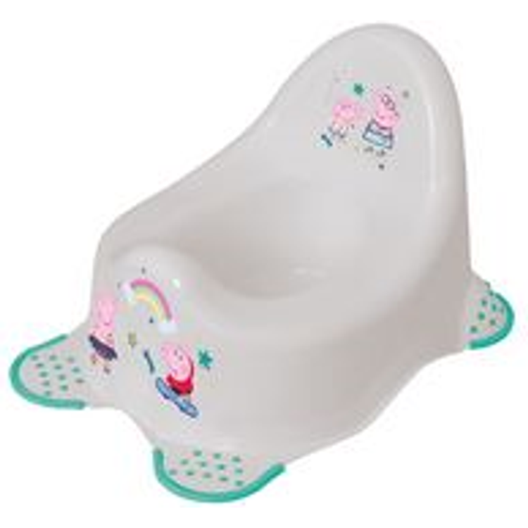 Tootefoto - keeeper kids Babytopf adam "Peppa Pig", hellgrau mit Aufdruck, mit gummierten F en, Material: PP, - 1 St ck (1867013319400)