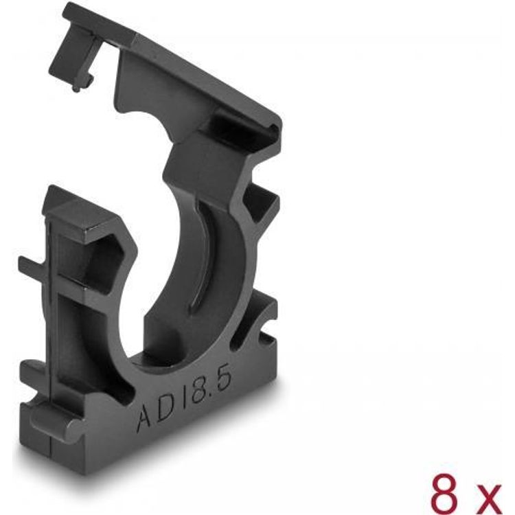 Tootefoto - DeLOCK 60484 juhtmete organisaator Kaablihoidja Must 8 tk