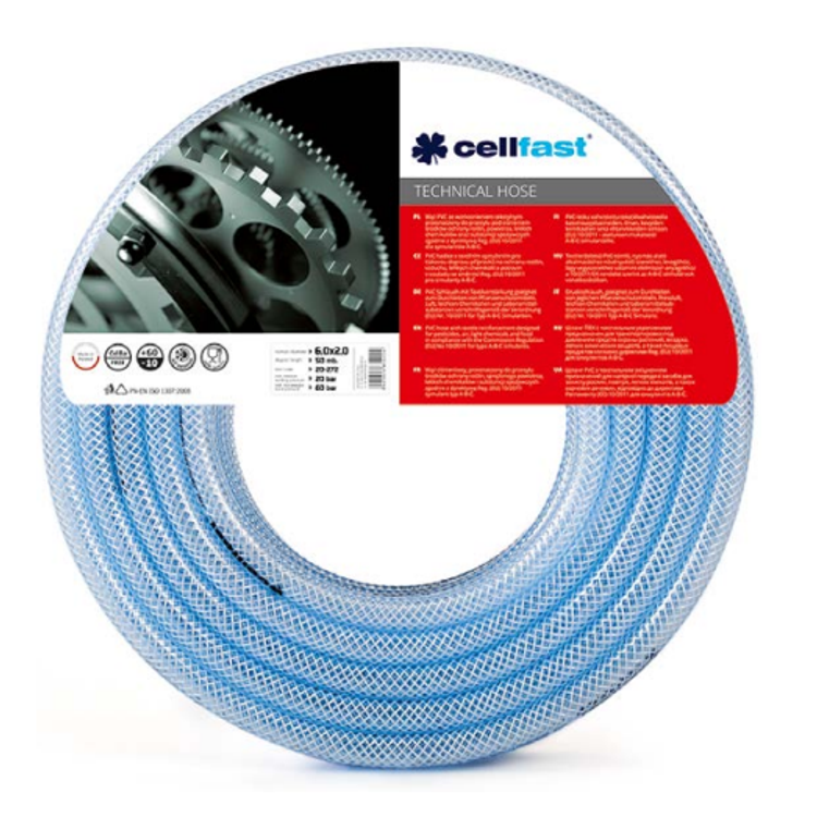 Tootefoto - Cellfast W techniczny ze wzmocnieniem tekstylnym 8mm 50m (20-273)