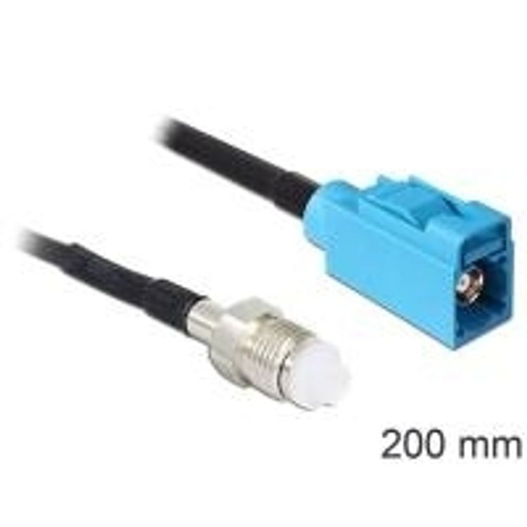 Tootefoto - DeLOCK 88598 koaksiaalkaabel RG-174 0,2 m FME FAKRA Z Must