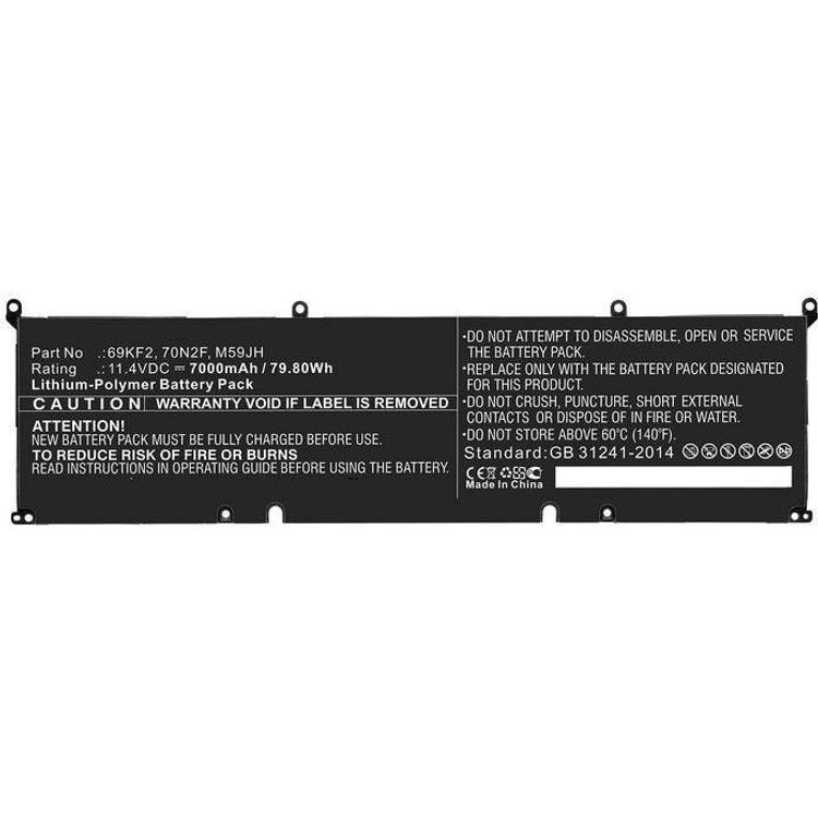 Tootefoto - CoreParts Laptop Battery 69Wh Li-Pol 11.55V 6000mAh Black 70N2F - Batterie - 6.000 mAh (70N2F-CP)