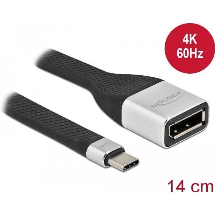 Tootefoto - DeLOCK 86934 videokaabliadapter 0,14 m USB t p-C DisplayPort Must, H be