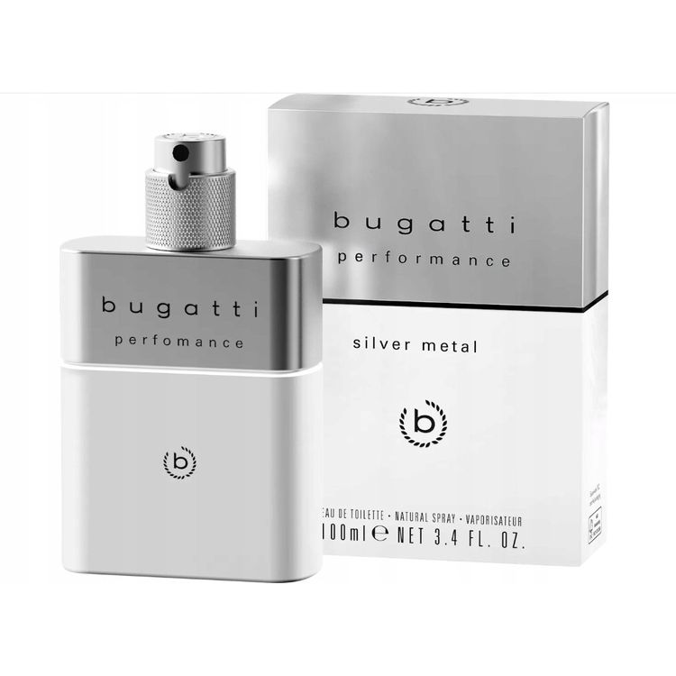 Tootefoto - Sirowa BUGATTI Performance Silver Metal tualettvesi meestele 100 ml