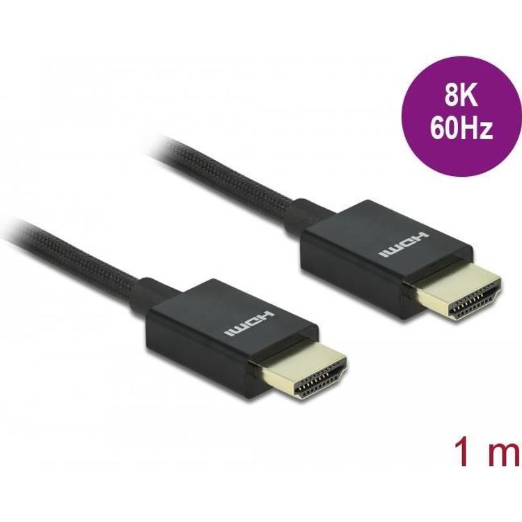 Tootefoto - DeLOCK 85384 HDMI-kaabel 1 m HDMI t p A (Standard) 3 x HDMI Type A (Standard) Must