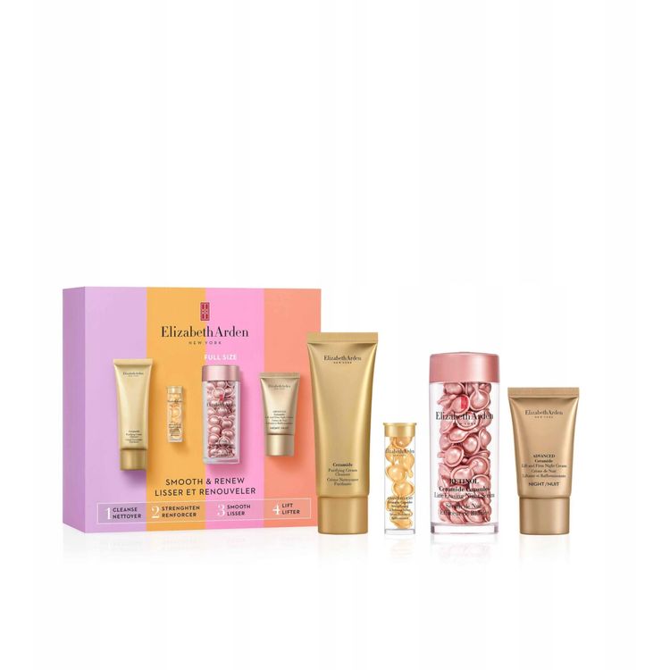 Tootefoto - Elizabeth Arden Set Ceramiid, Eemaldab mustused, Puhastuskreem, 50 ml + Advanced Ceramiid, Lift & Firm, ine, Kreem, N ole, 15 ml + Advanced Ceramiid, Taastab, Seerumi kapslid, N o