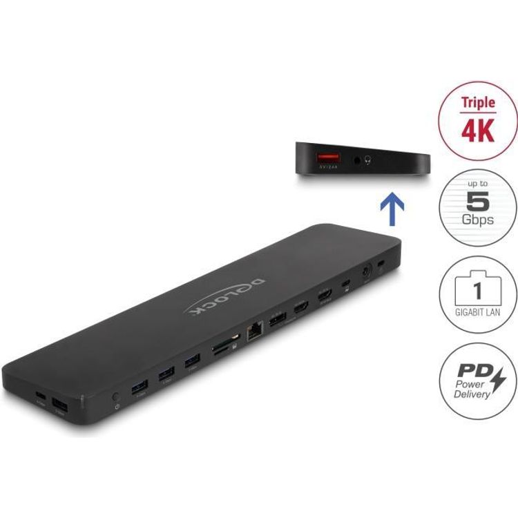 Tootefoto - DeLOCK 88050 laptop-dockingstation & portreplikator Andocken PCIe Schwarz (88050)
