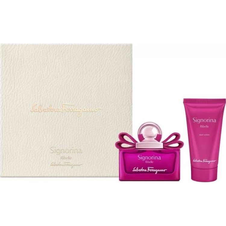 Tootefoto - Salvatore Ferragamo Zestaw Salvatore Ferragamo Signorina Ribelle woda perfumowana 30ml + balsam do ciala 50ml