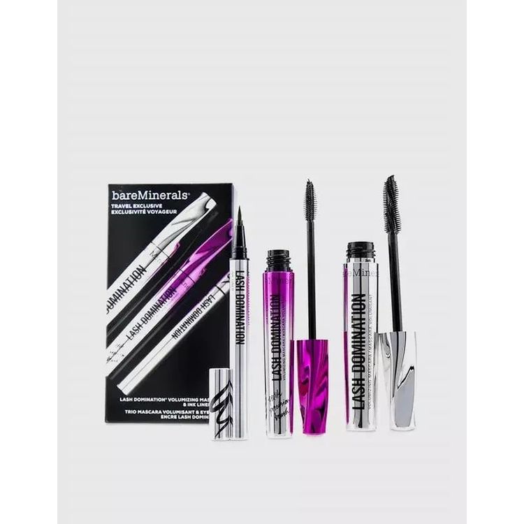 Tootefoto - bareMinerals Travel Exclusive komplekt BareMinerals: ripsmete domineerimine, vol mi andev, ripsmetu , intensiivne must, 8,5 ml + ripsmete domineerimine, vol mi suurendav, ripsme
