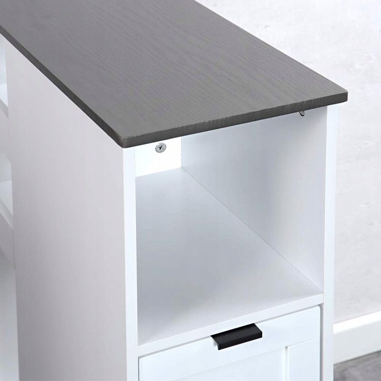 Tootefoto - Kesper Kitchen trolley with trash can, white, KESPER