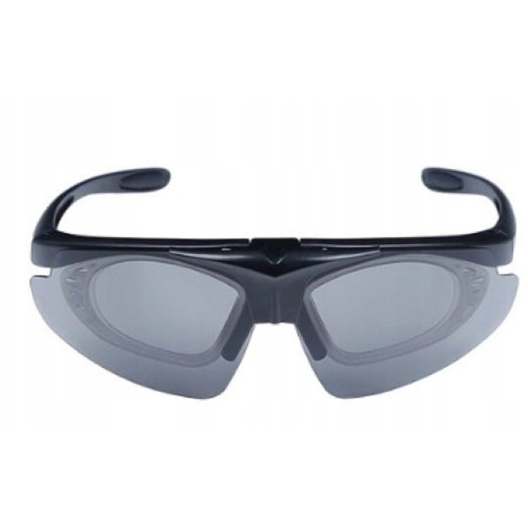 Tootefoto - Okulary strzeleckie Wosport Black - 3 wymienne wizjery, pasek