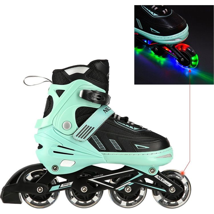 Tootefoto - Rulluisud Nils Extreme NA11230A ROHELINE LED SUURUS L(39-42) NILS EXTREME RULLID