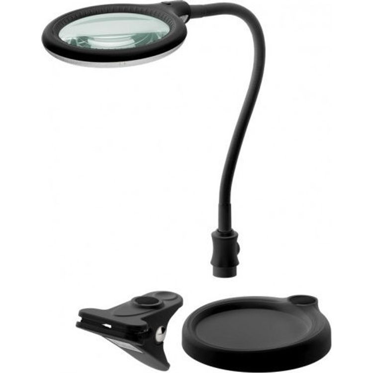 Tootefoto - Goobay LED luup koos aluse/klambriga, 6 W, must
