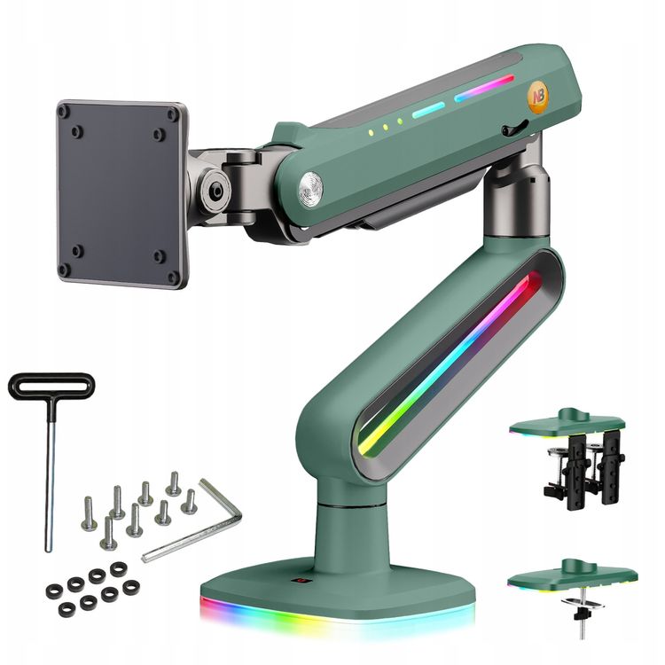 Tootefoto - F6-XK Moss Green RGB taustavalgustusega m nguri tugev lauakinnitus 32 60-tollistele suurtele monitoridele