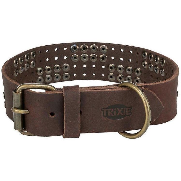 Tootefoto - Rustic Neet, kaelarihm, koer, paks nahk, tumepruun, M: 38 47 cm/40 mm