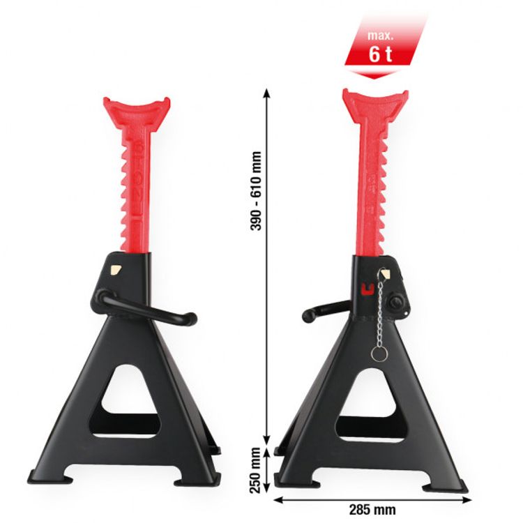 Tootefoto - Aluspukk terasest, kiirseadistatav 6000 KG 2 pcs, KS Tools