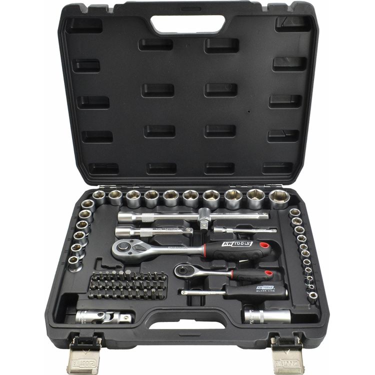 Tootefoto - AWTOOLS WRENCH SET 72el 1/2" / 1/4" BLACK LINE